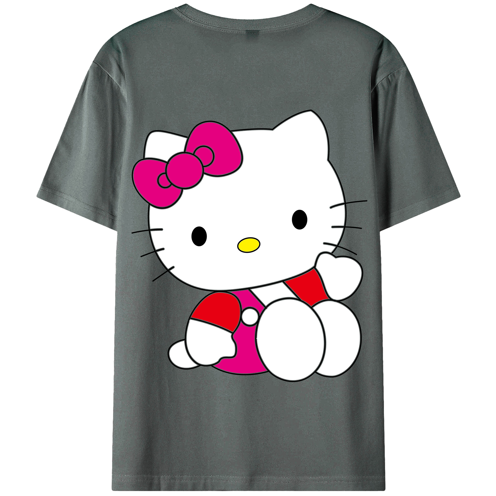 （画像用） Hello Kitty ハローキティ 綿100％半袖Tシャツ（背面プリント）